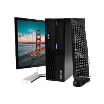 Pachet PC+LCD LENOVO M58 Desktop, Intel Core 2 Duo E5200 2.50Ghz, 2Gb DDR3, 160Gb HDD